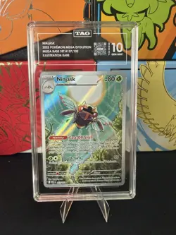 Ninjask 137/132 Pokemon Me01: Mega Evolution IR Holo TAG 10 GEM MINT - Image 1
