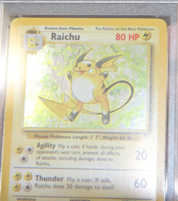 Pokemon Base Set Raichu Holo 14/102 PSA 5 - Image 3