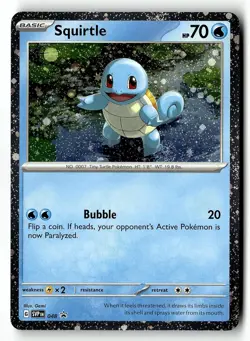 Squirtle (Cosmos Holo) 048 Holo Promo Scarlet & Violet Promo Pokemon Holo NM - Image 1
