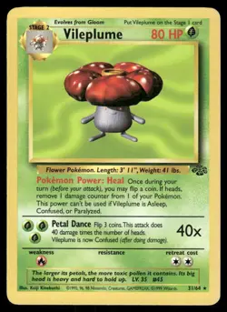 Pokemon Cards Vileplume 31/64 Jungle Rare LP - Image 1