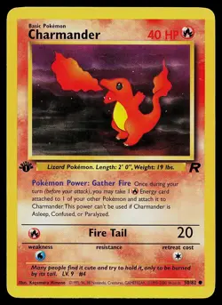 Pokemon Card - Charmander Team Rocket 50/82 1st Edition Common - Image 1