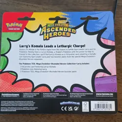 Pokemon TCG Mega Evolution Ascended Heroes Kit Komala Larry Promo Foil Booster - Image 2
