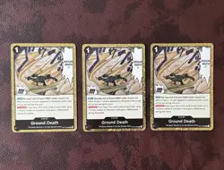 Lot of 3 - Ground Death OP14-096 One Piece CG Holo Rare Playset (MINT) - Image 3
