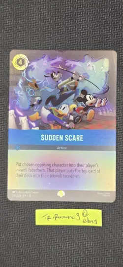 Sudden Scare 219/204 Epic Holofoil Whispers in the Well NM Disney Lorcana - Image 1