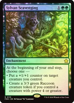 Sylvan Scavenging 113 Foil NM MTG Foundations Magic - Image 1