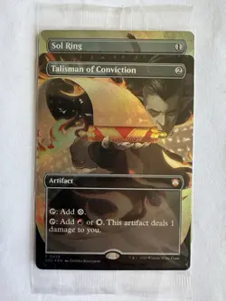 FOIL Talisman Of Conviction + Sol Ring BORDERLESS MTG Secrets of Strixhaven NEW - Image 1