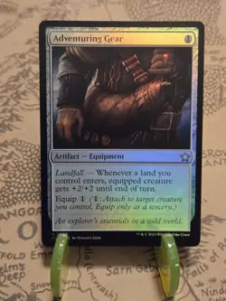 MTG Adventuring Gear Foundations Foil Uncommon NM - Image 1