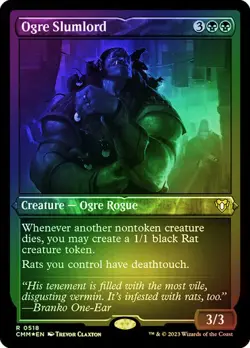Magic The Gathering MTG OGRE SLUMLORD ETCHED FOIL Commander Masters NM - Image 1