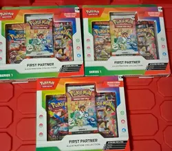 3 Pokemon First Partner Illustration Collection Series 1 - Image 1