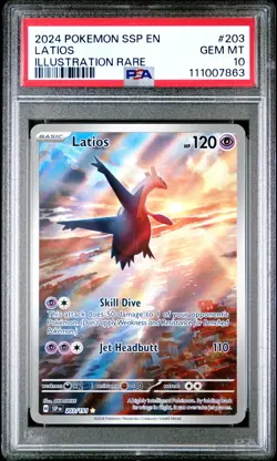 2024 POKEMON SSP EN-SURGING SPARKS #203 LATIOS IR PSA 10 - Image 1