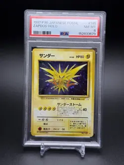 1997 Pokemon Japanese Fossil Zapdos Holo #145 NM - MINT PSA 8 SWIRL - Image 2