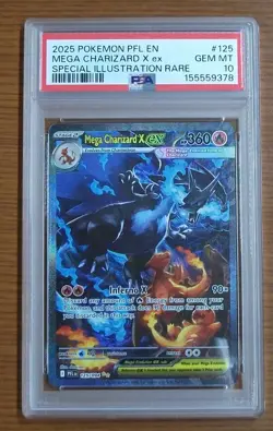 Pokemon Mega Charizard X Ex Phantasmal Flames SIR #125 PSA 10 Gem Mint - Image 1