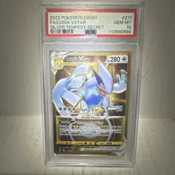 Pokemon Lugia VSTAR Secret Rare 211/195 Silver Tempest PSA 10 Holo 2022 - Image 2