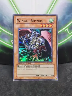 Yugioh Winged Rhynos FOTB-ENSE2 Super Rare MP - Image 1