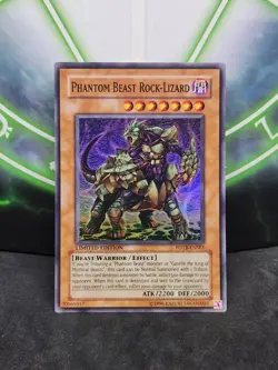Yugioh Phantom Beast Rock-Lizard FOTB-ENSE1 Super Rare LP - Image 1