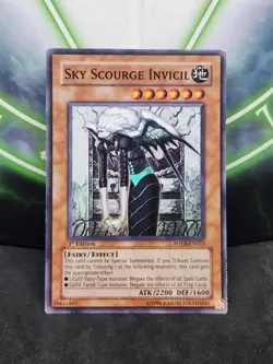 Yugioh Sky Scourge Invicil FOTB-EN023 1st Edition Super Rare MP - Image 1
