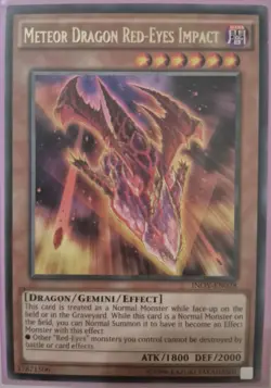 YuGiOh Meteor Dragon Red-Eyes Impact Rare INOV-EN028 - Image 1