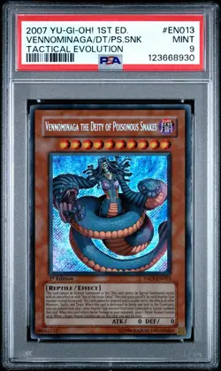 2007 1ST EDITION #EN013 VENNOMINAGA THE DEITY OF POISONOUS SNAKES PSA 9 - Image 1
