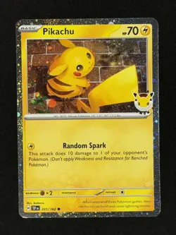 Pokemon Pikachu 051/162 2026 Pokemon Day Stamped Promo 30th Anniversary TCG Card - Image 1