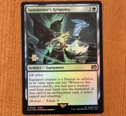 Summoner's Grimoire [Prerelease] R 0205, NM Foil Promo MTG Final Fantasy XIV FIN - Image 1