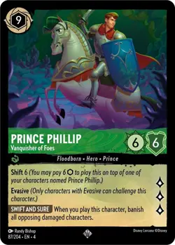 Prince Phillip, Vanquisher of Foes Foil - 087 EN-4 NM - Lorcana - Image 1