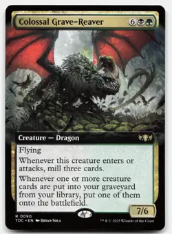 Colossal Grave-Reaver (Extended Art) #90 (NM) Tarkir Dragonstorm TDC Magic MTG - Image 1