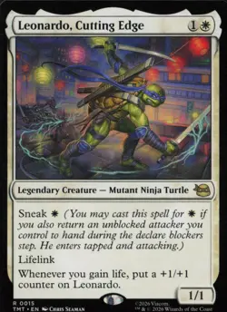 LEONARDO, CUTTING EDGE 0015 TMNT Magic: The Gathering NM/M - Image 1