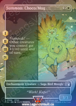 MTG - Final Fantasy - Summon: Choco/Mog Borderless (0358) Common (Foil) - Image 1
