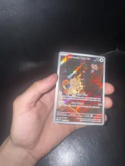 Pokemon TCG Team Rockets Meowth Card 203/182 Destined Rivals Set - Image 3