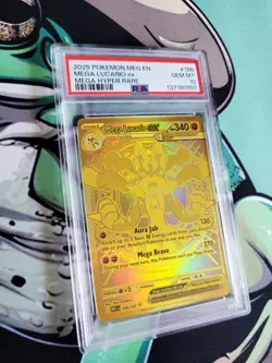 POKEMON MEG EN-MEGA EVOLUTION MEGA HYPER RARE #188 MEGA LUCARIO EX PSA 10 - Image 2