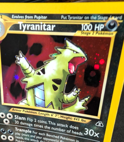 Pokemon TCG: Tyranitar 12/75 Neo Discovery WoTC Holo Rare LP - Image 3