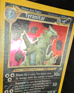 Pokemon TCG: Tyranitar 12/75 Neo Discovery WoTC Holo Rare LP - Image 5