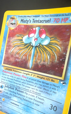 Pokemon TCG: Misty's Tentacruel 10/132 Gym Heroes WoTC Holo Rare - Image 3