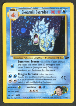 Pokemon TCG: Giovanni's Gyarados 5/132 Gym Challenge WoTC Holo Rare - Image 1