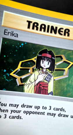 Pokemon TCG: Erika 16/132 Gym Heroes WoTC Holo Trainer Rare - With Swirl - Image 4