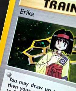 Pokemon TCG: Erika 16/132 Gym Heroes WoTC Holo Trainer Rare - With Swirl - Image 5