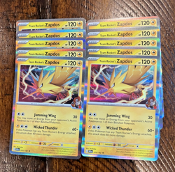 LOT x10 - #70 Team Rocket's Zapdos HOLO Pokemon TCG S&V Destined Rivals - Image 1