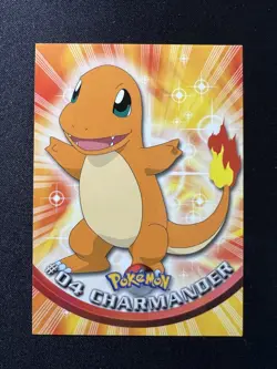 Charmander #04 1999 Topps Pokemon TV Animation Series 1 Non Holo Vintage Blue - Image 1