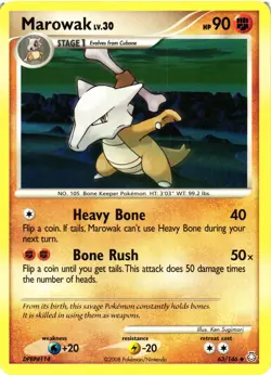 Pokemon TCG Marowak 63/146 Uncommon Legends Awakened LP - Image 1