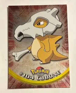 Cubone #104 2000 Topps Pokemon Series 2 Blue Logo - Image 1