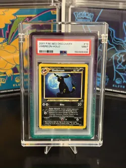 2001 POKEMON NEO DISCOVERY #13 UMBREON-HOLO PSA 9 BRAND NEW CERT + CASE & GUARD - Image 1