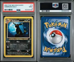 2001 POKEMON NEO DISCOVERY #13 UMBREON-HOLO PSA 9 BRAND NEW CERT + CASE & GUARD - Image 3