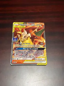 Pokemon TCG Bahasa Indonesia Language Charizard & Braixen GX Gym Promo 134/SM-P - Image 1