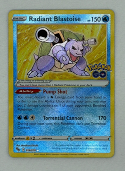 Radiant Blastoise 018/078 Pokemon GO Holo - Near Mint - Image 2