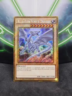 Yugioh Blue-Eyes White Dragon MVP1-ENGV4 Gold Secret Rare NM - Image 1