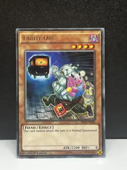Yugioh Tardy Orc BP03-EN096 Shatterfoil Rare 1st Ed LP - Image 1
