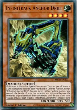 Yugioh Infinitrack Anchor Drill MP20-EN207 1st Edition Ultra Rare NM - Image 1