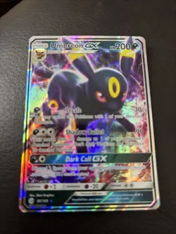 Pokemon Umbreon GX TCG Sun & Moon Holo Ultra Rare Card 80/149 NM ++ - Image 1