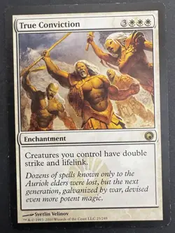 True Conviction Scars of Mirrodin MTG Magic The Gathering LP Card White Deck - Image 1
