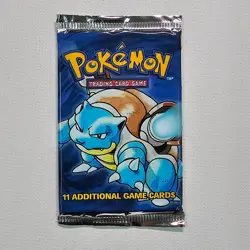 1999 Pokemon Base Set Unlimited Booster Pack Blastoise WOTC Factory Sealed - Image 1